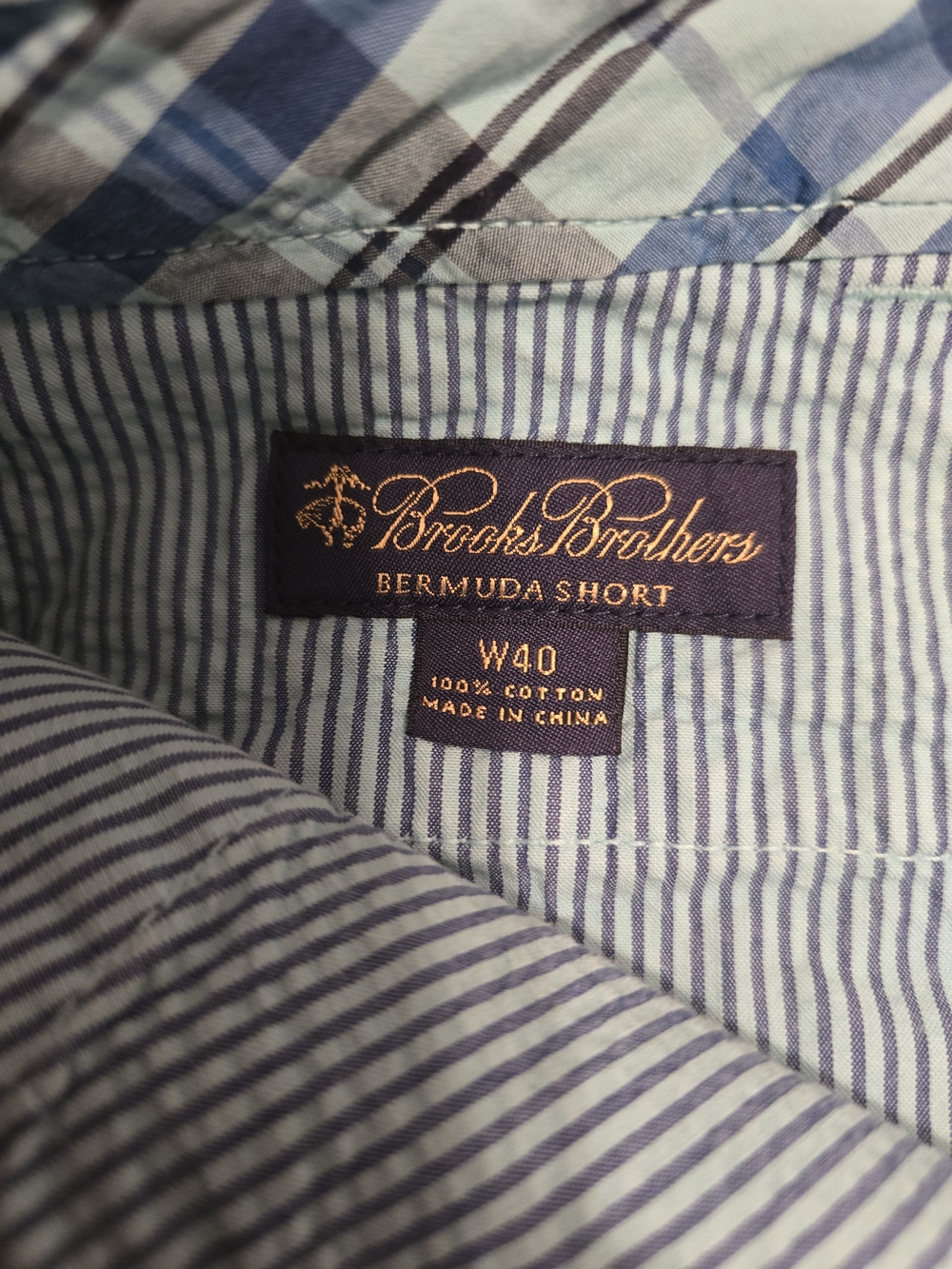 Brooks Brothers Bermuda Short - Navy & White Striped